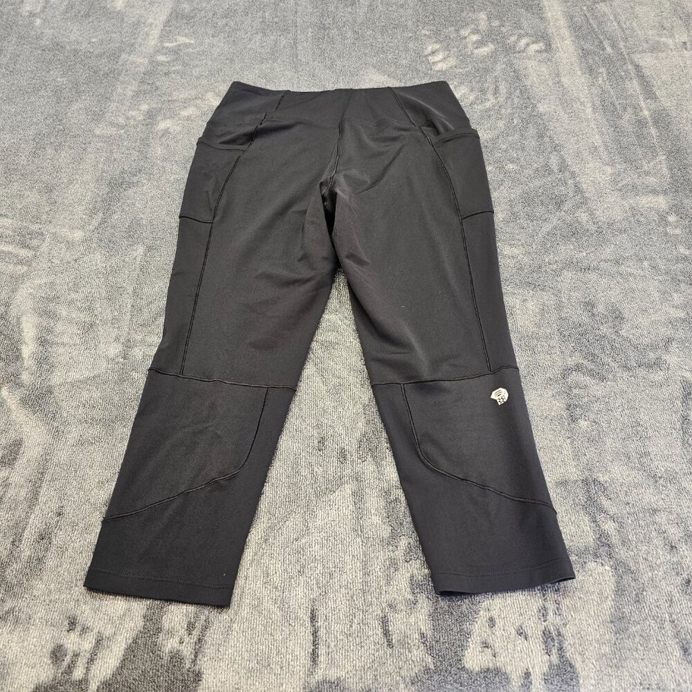 mountain hardwear Womens Medium mountain Stretch Capri leggings black 1961041 - Picture 8 of 12